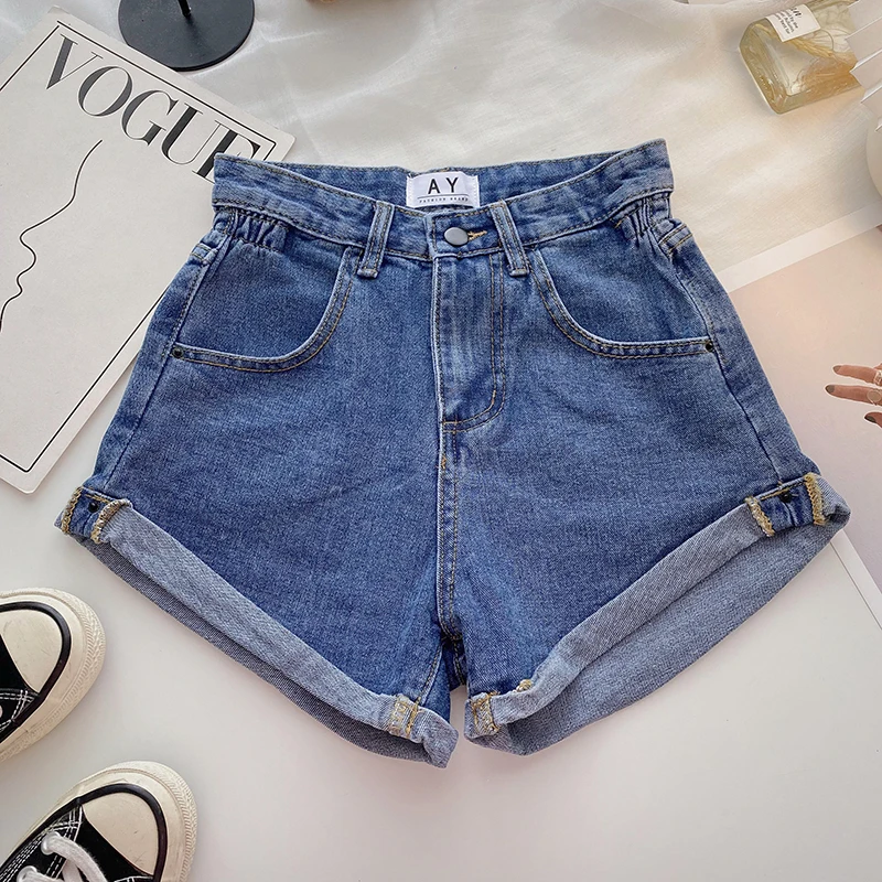 keiki kona shorts Ashgaily 2022 New High Waist female Fashion Casual Summer Cool Women Denim Shorts Wide Leg Hollow Out Plus Size Jean Shorts leather shorts