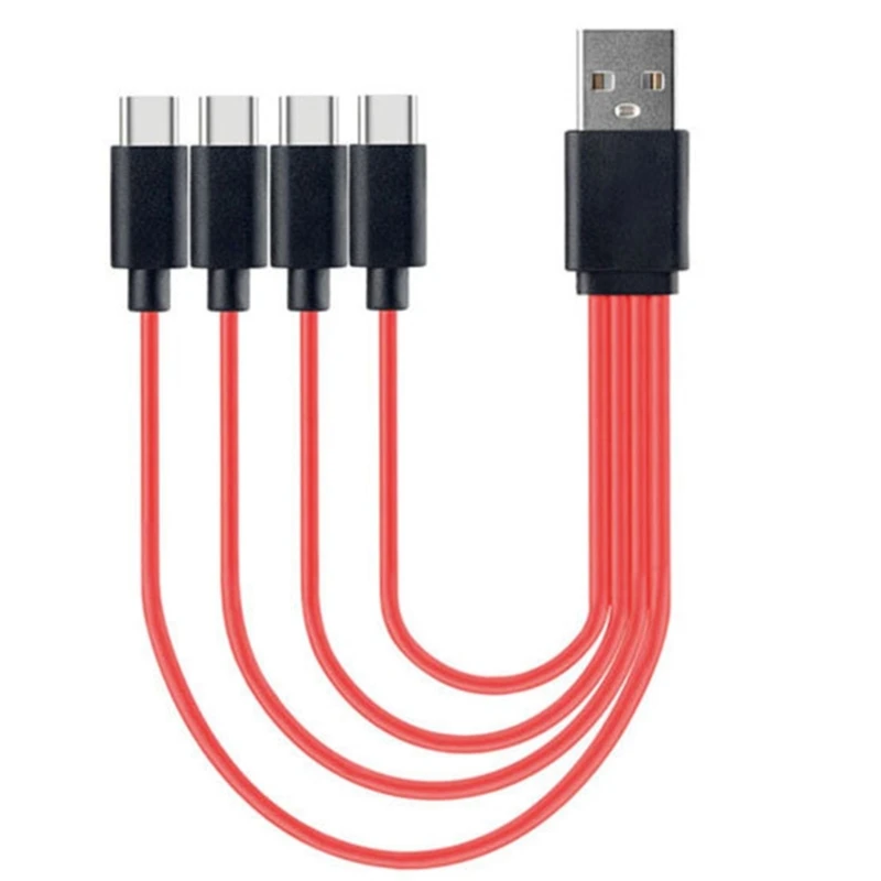 5V Charging Cable 4 in 1 Convert Type-C Adapter Splitter Cord for Mobile Phone