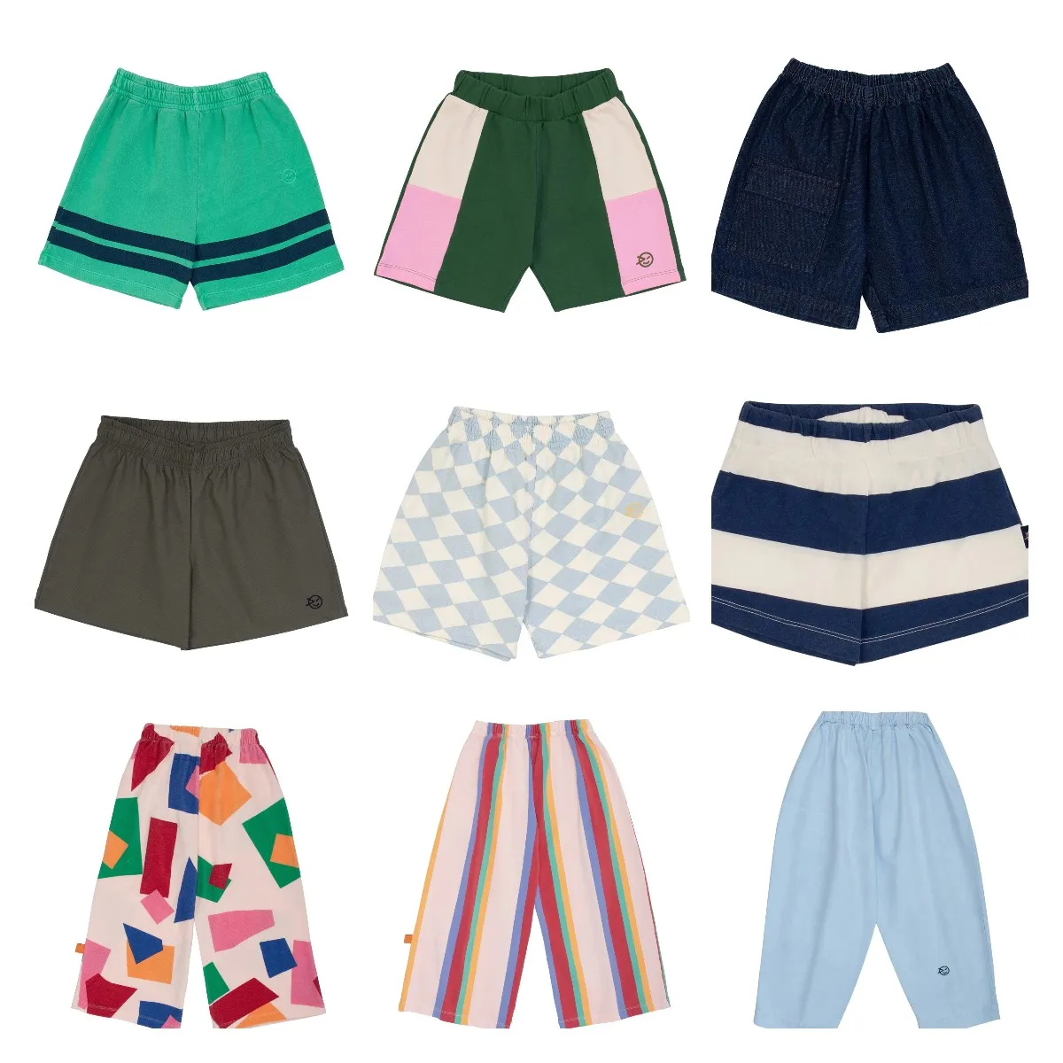 

Детские шорты в полоску 2024WYN, цветные шорты, укороченные брюки