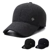 Autumn Winter Men Warm Baseball Cap Fleecing Thickening With Ear Muffs Hat Outdoor Winterproof Cotton Hat Gorras Casquette Bone 2