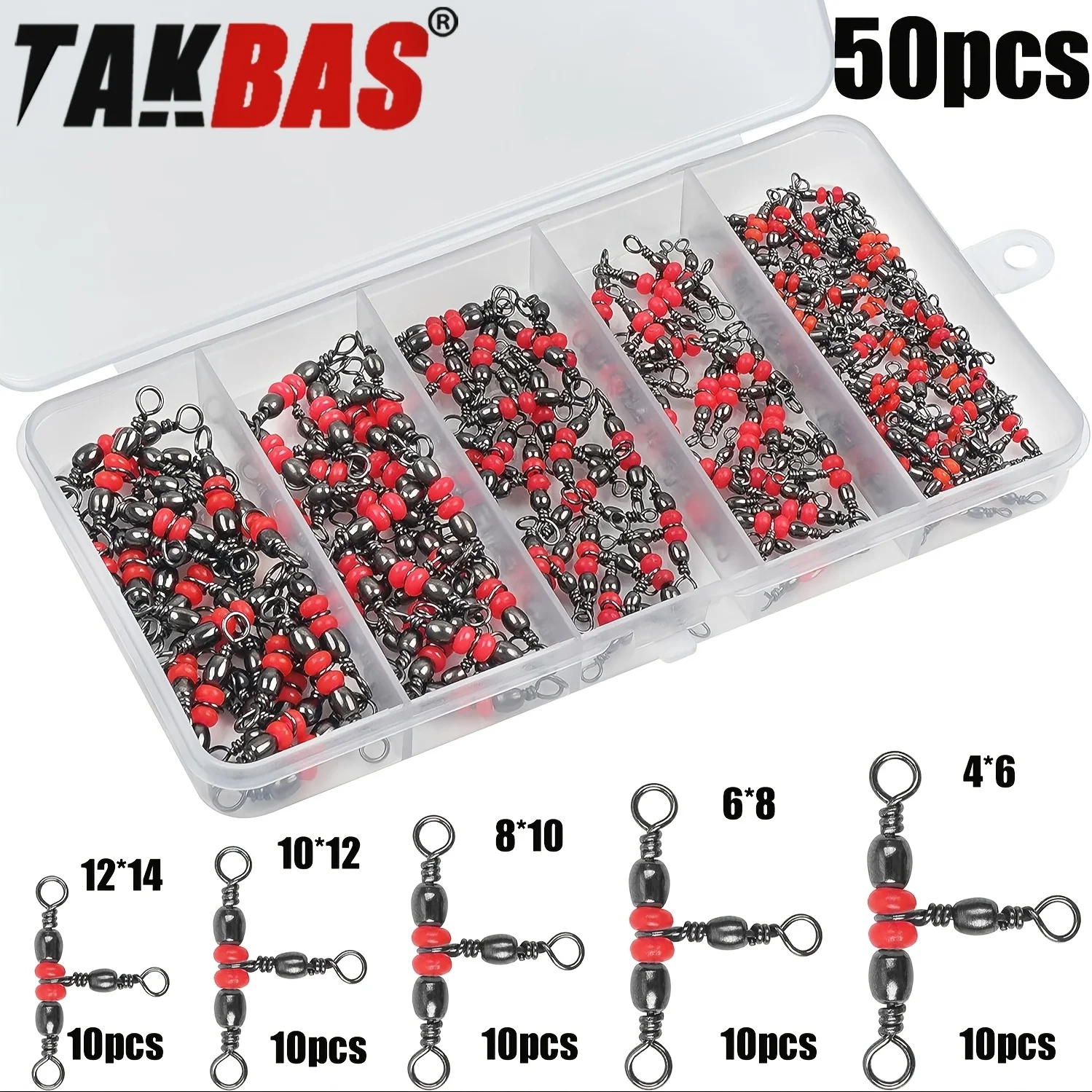 3 Three Way Swivels Fishing Tackle Connector Fishing Line Swivel Catfish Rig
