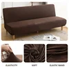LANMOLIFE Solid Color Armless Sofa Bed Cover Stretchable Futon Sofa Covers Removable Clean Folding Sofa Bed Covers Home Decor 3