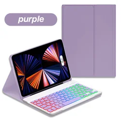 Premium Backlit Keyboard Case with Mouse for Samsung Tablets - Protective Cover with Integrated Keyboard and Touchpad (Purple 5)