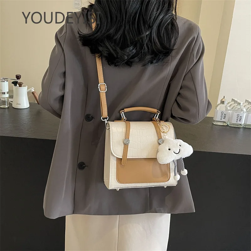 

YOUDEYISI Korean Version of Ins Fashion Handbag Handbag 2024 Summer Niche Simple Student Backpack Small Backpack