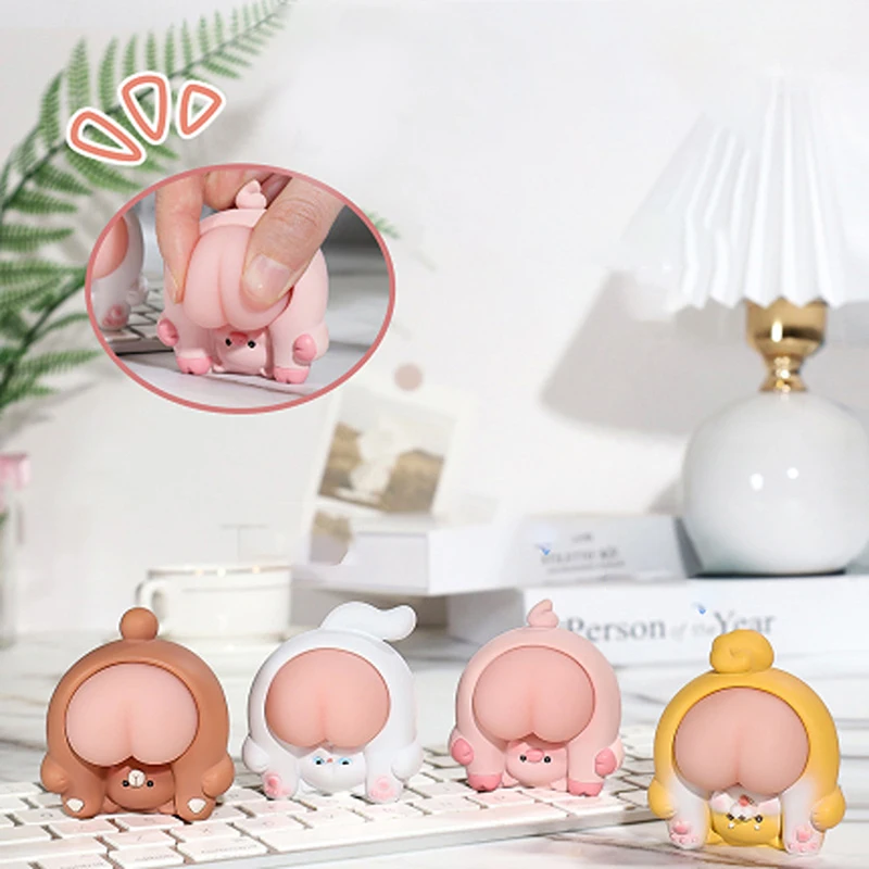 

Kawaii животные игрушки для снятия стресса сжимаемые собаки кошка мягкие ягодицы животные мягкие липкие милые украшения смешной день рождения антистресс свинка