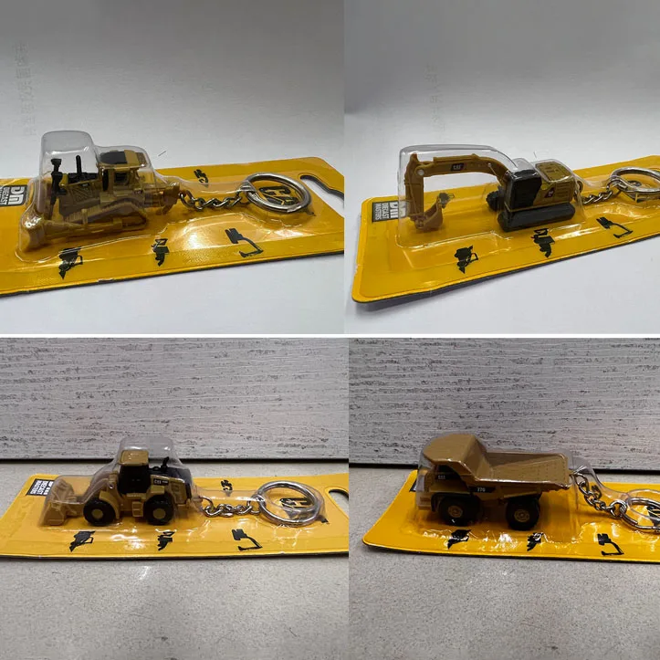 Diecast Mini CAT Engineering Keychain Bulldozer Alloy Excavator CAT D8T 320D 770 Loader 950M
