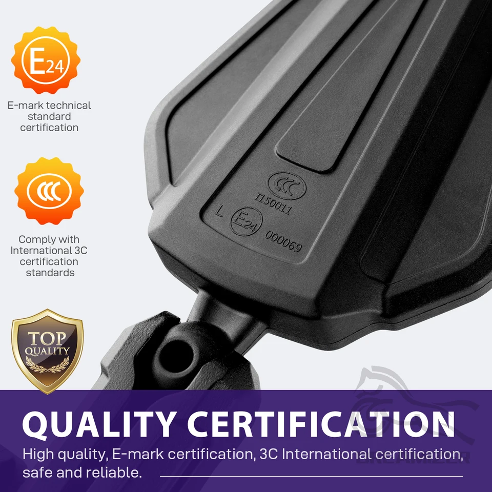 Accessoire Moto Réglable Rétroviseurs Moto Yamaha Tenere 700 - Paire Latérale Aluminium, Réglable Et étanche Rétroviseur Tenere 700