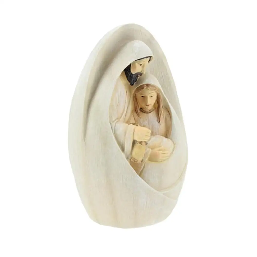 Description Picture 4 of itemNativity Scene Resin Statue Holy Family Figurine Desktop Sculpted Ornament Nativity Scene Crafts Christian Christmas Decoration