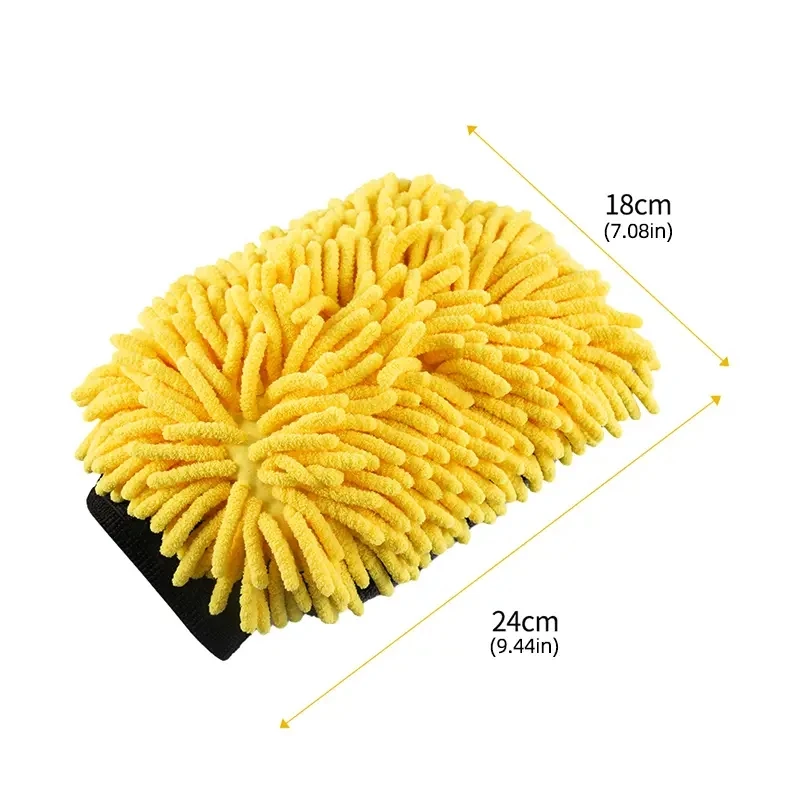 Car Wash Cleaning Gloves Super Microfiber Towel Chenille 2 in 1 Car Wash Cleaning Cloth Accessories