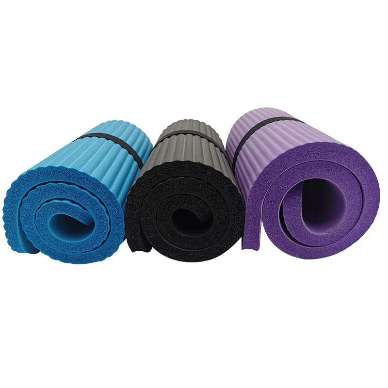 Yoga Pilates Mat Thick Exercise Gym Non-Slip Workout 15mm Fitness Mats Thick Non-Sli 15mm Multifunctional Yoga Mat MC889