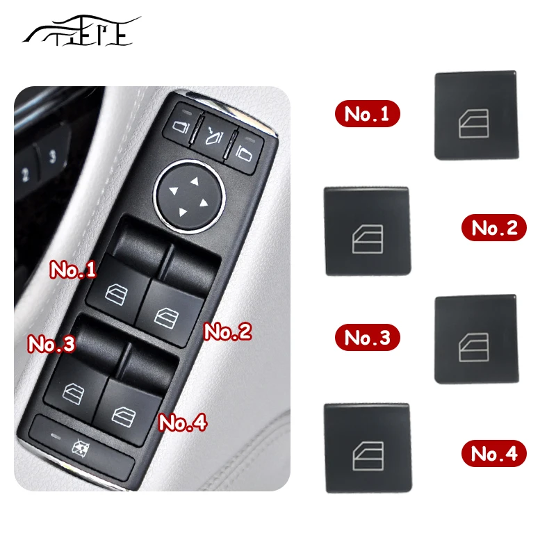 Car Window Lifting Button Accessories Tool for Mercedes Benz W204 W212 W246 W205 W176 CLA Interior Switch Cover Cap 2049055402 window control switch