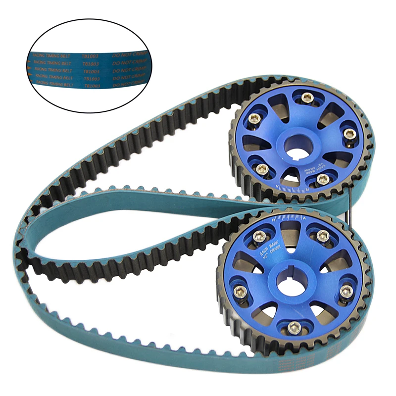 

2PCS Racing Cam Gear Pulley + Timing Belt Fits for Acura Integra VTEC B18C1 B18C5 1.8L DOHC 1994-2001