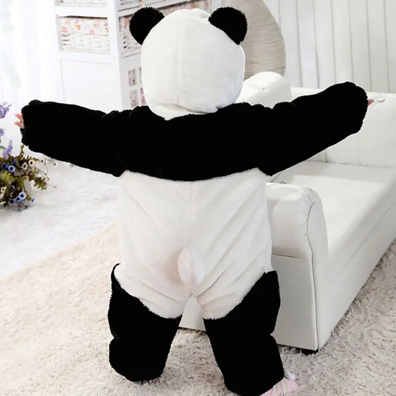 Newborn Baby Winter Hooded Romper Unisex Long Sleeve Bodysuit 3D Print Panda Outfit Hot Sale