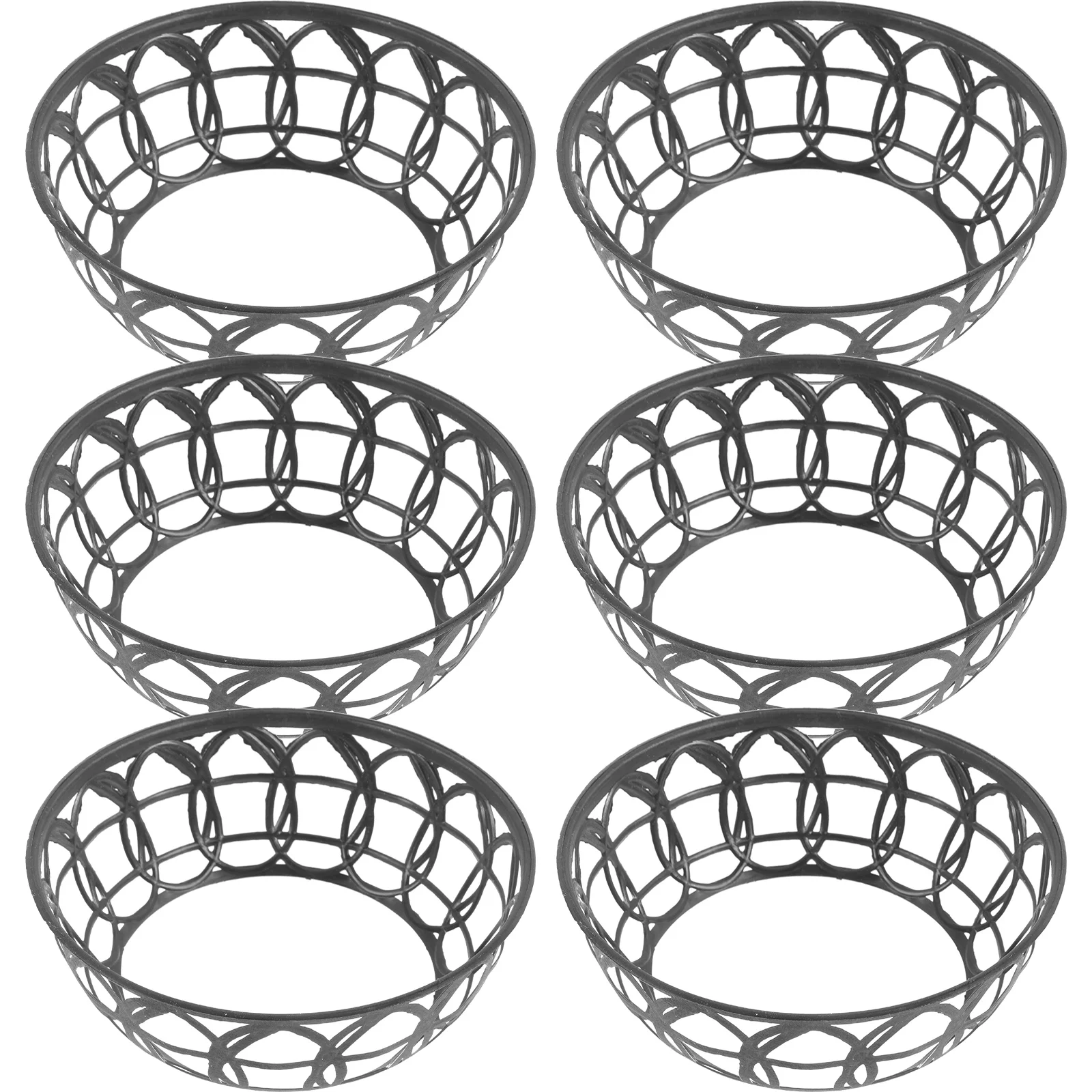 

6 Pcs Has Hat Inner Ring Bowl Bamboo Straw 6pcs Shaper Insert Material Heawear Inside Plastic Hoop