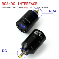 WX-6 Wireless Tattoo Power Supply Portable Fast Charging Rechargeable Tattoo Batterry For Tattoo Pen Machine RCA/DC Interface