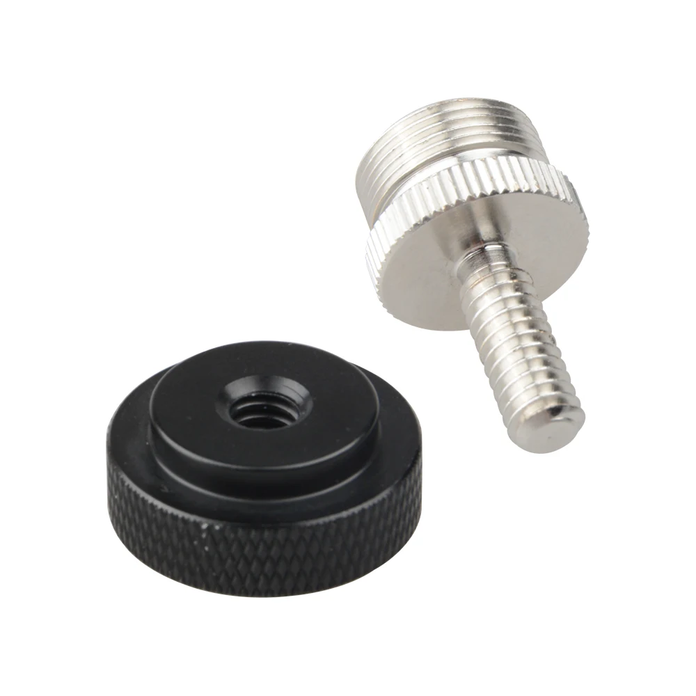Double-ended Screw Adapter With 5/8"-27 Male To 1/4"-20 Male For Microphone/Quic