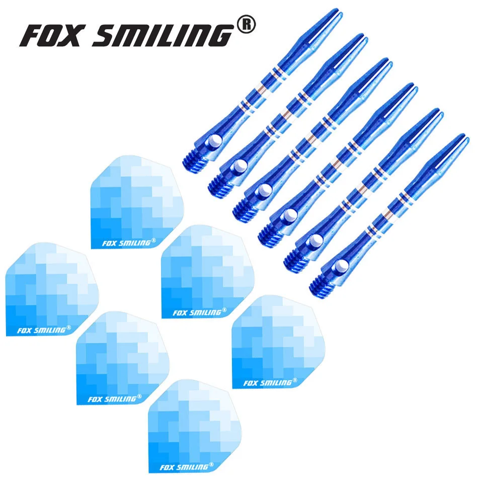 6PCS Aluminium Dartschäfte mit 6PCS Darts Flights Feather Tail Blätter Dart Zubehör Set – Detail 7