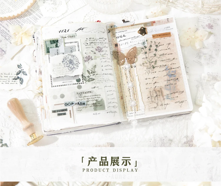 Journal GO 30 Stück Vintage Pflanzen- und Blumen-Aufkleber Ästhetische Kreative Deko Junk Journal Scrapbooking Materialien und Zubehör – Detail 8
