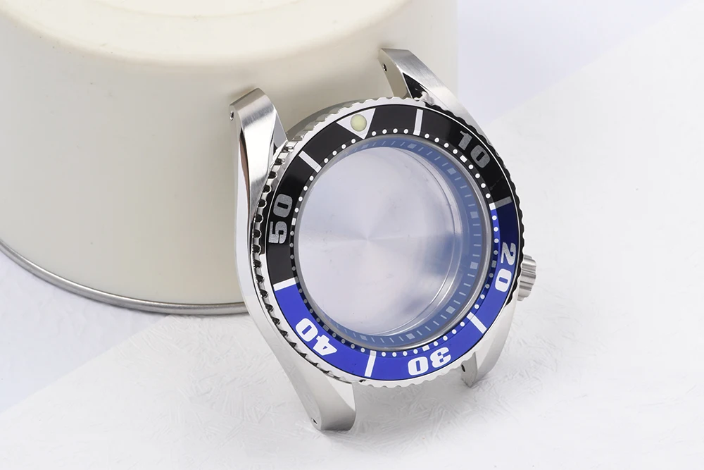 SBDC001 Uhrengehäuse C3 Lume Edelstahl Saphirglas Taucheruhrengehäuse passend für Seiko für NH35/NH36 Automatikwerk Uhr Mod – Detail 3