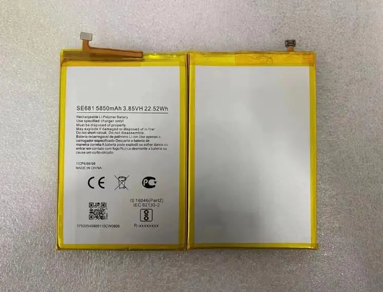 

Новый оригинальный аккумулятор SE681 5850 мАч для Nokia C30 TA-1357 TA-1377 TA-1369 TA-1359 TA-1360