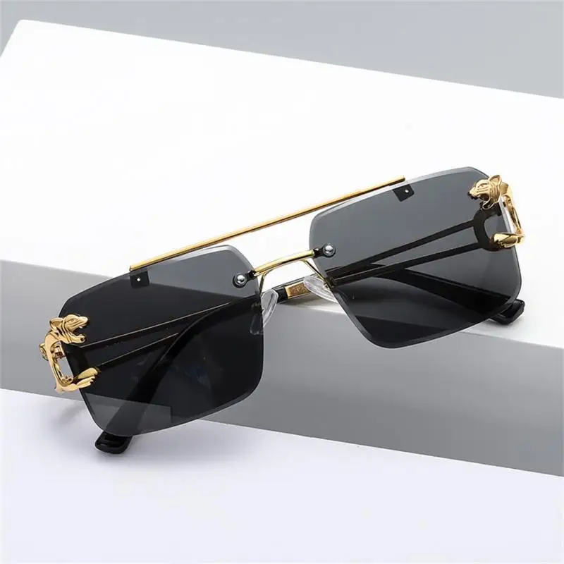 

Retro Rimless Sunglasses Men Steampunk Eyeglasses Women Punk Fashion Luxury Brand Sun Glasses Vintage Shades UV400 Protection