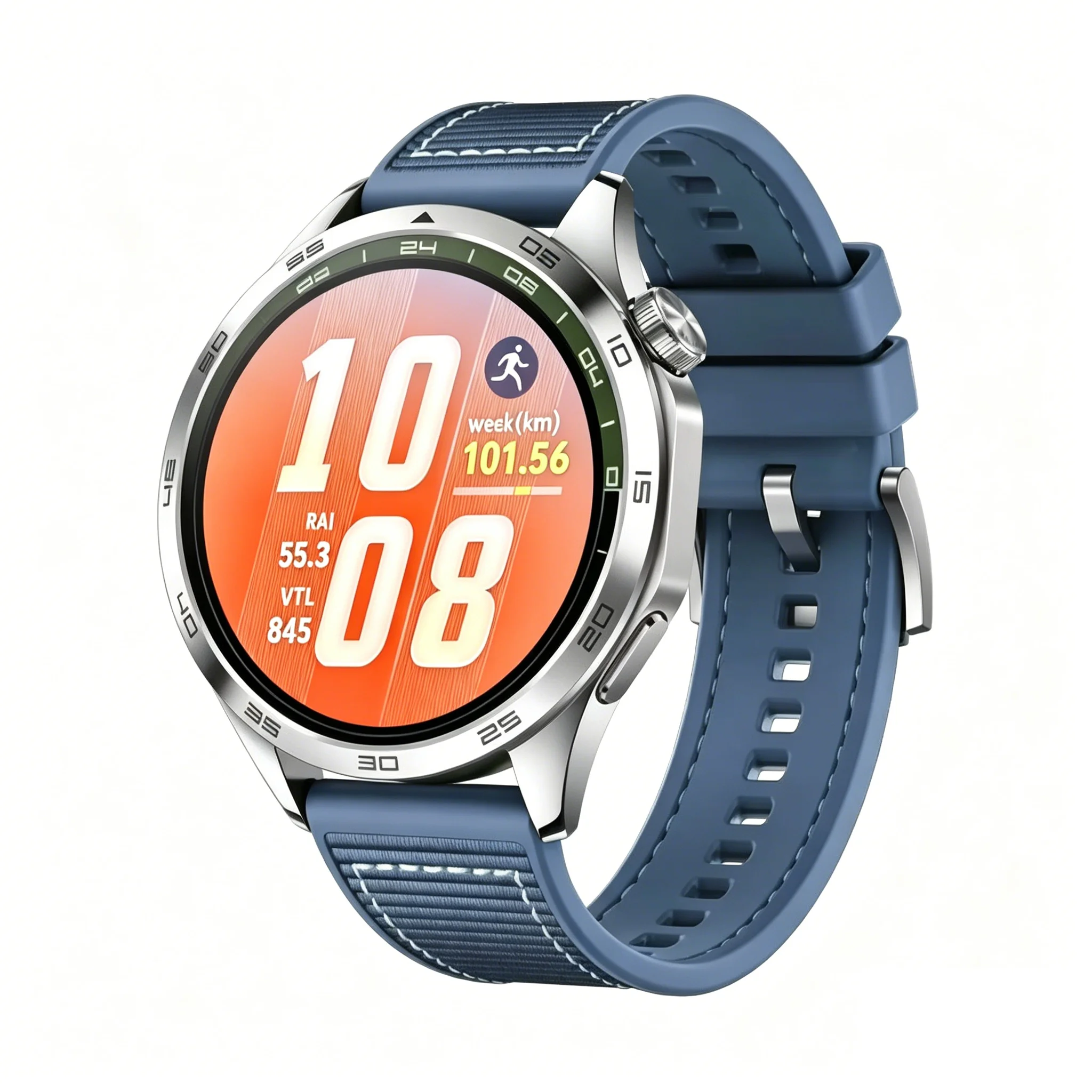 Universal 22mm Nylon+Silicone Sports Watch Strap Bracelet