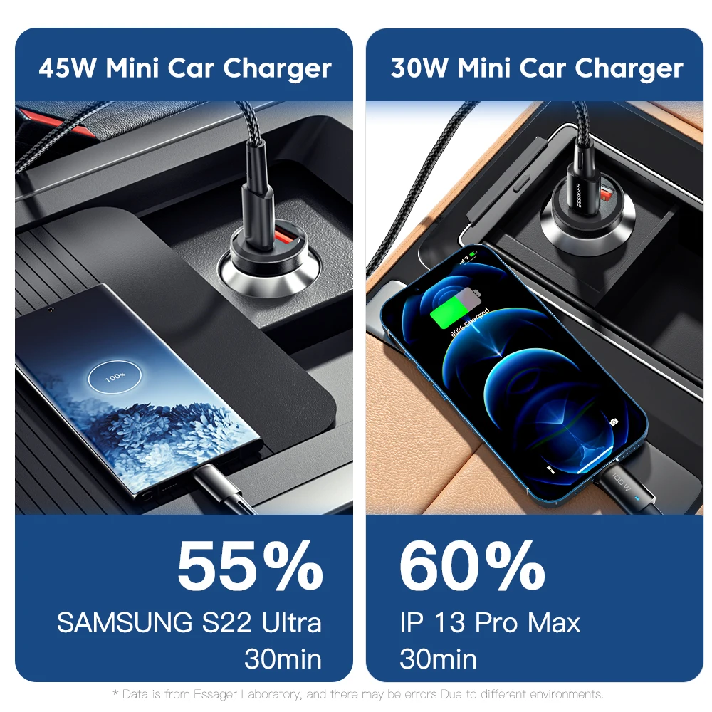 45W USB Car Charger Quick Charge4.0 QC PD 3.0 SCP 5A USB Type C Car Fast Charging For iPhone 14 13 Huawei Samsung Xiaomi car charger car phone charger phone charger phone charger adapter