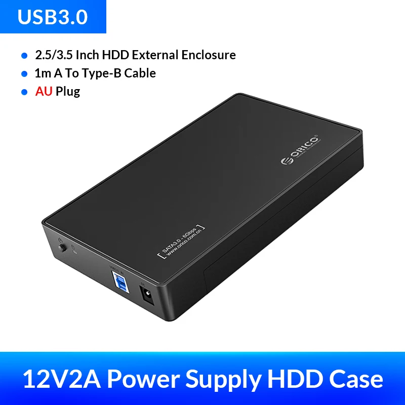 オリコ3.5インチhddケースエージェントbulitイン電源12v