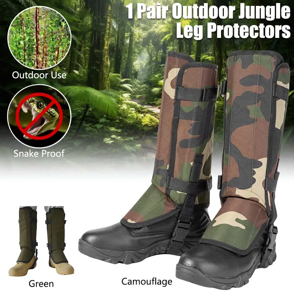 Outdoor Boot Gaiters Snake Bit Protection Waterproof Legging Adjustable Hunting Mountain Climbing Hiking Leg Cover Anti-insect