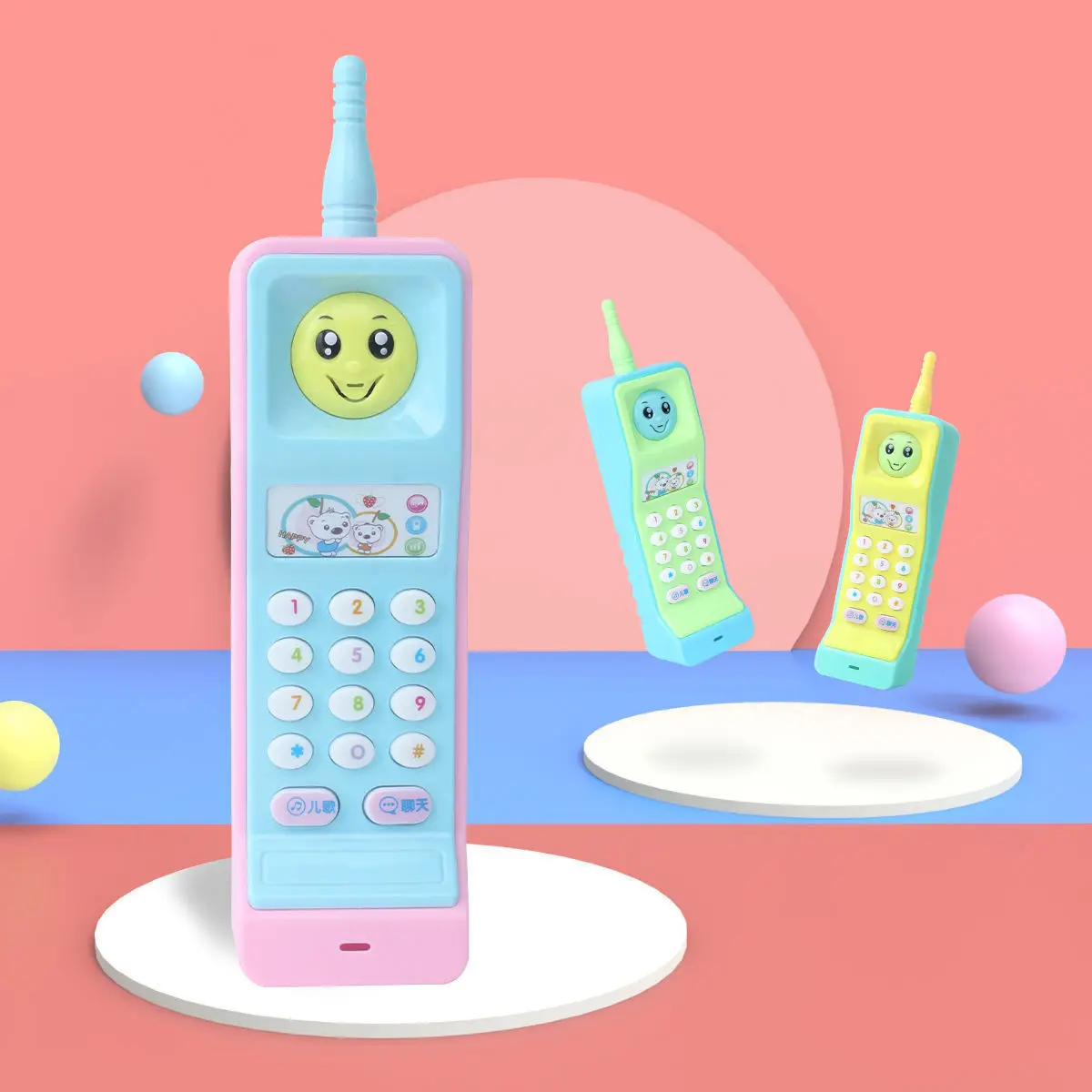 Kids Puzzle Toys Childhood Cute Big Brother Cell Phone With Light Music Phone Toys Puzzle Early Learning Multifunctional Phone 3