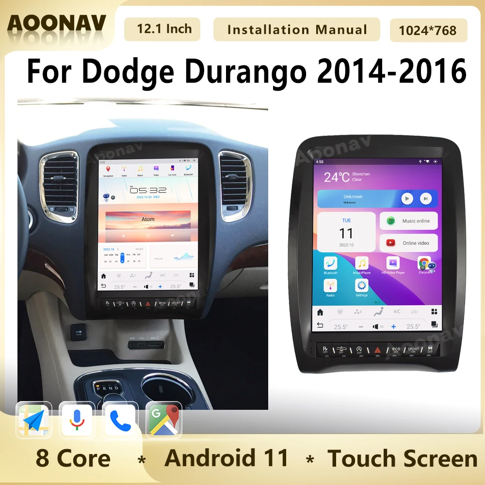 

Android 11 Car Radio For Dodge Durango 2014-2016 12.1 Inch Qualcomm Stereo Multimedia Video Player GPS Navigation Carplay Unit