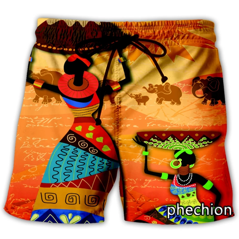 

phechion New Men/Women beautiful african girl art 3D Printed Casual Shorts Fashion Streetwear Men Loose Sporting Shorts A77