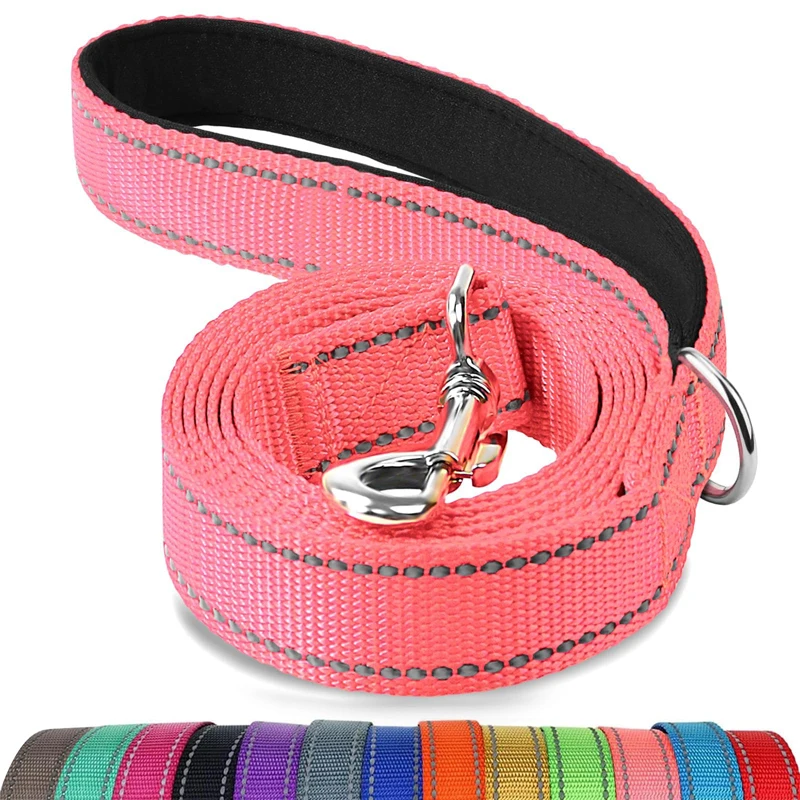 thumbnail image 1 of Cuerda de tracción para entrenamiento de paseo de mascotas de 1,2/1,5/1,8 m, cuerda de tracción fuerte reflectante de nailon, correa de recuperación para perros de tamaño pequeño, mediano y grande, 1 of 5