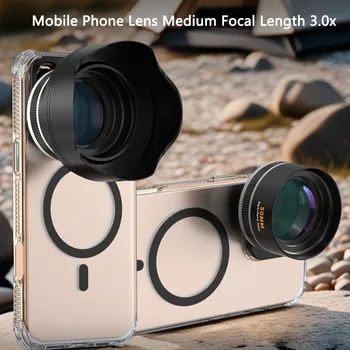 Lente per cellulare a focale media 3.0x, lente per ritratto con ingrandimento 2x, adatta per la fotografia con XiaoMi/Huawei/Samsung/iPhone