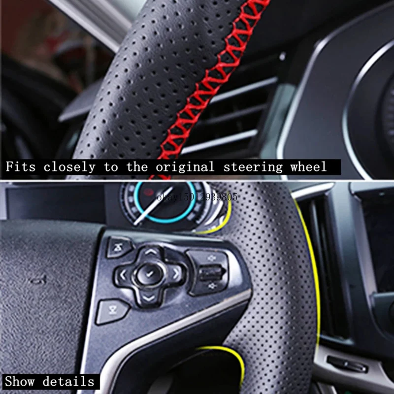 Cubierta Volante Para Toyota Para Vios Para Corolla 2000 2001 2002 2003 2004 Mark 2 Negro Cosido A Mano PU Cuero Artificial Protector Para Volante De Coche Volante Fundas (Color : Black Thread