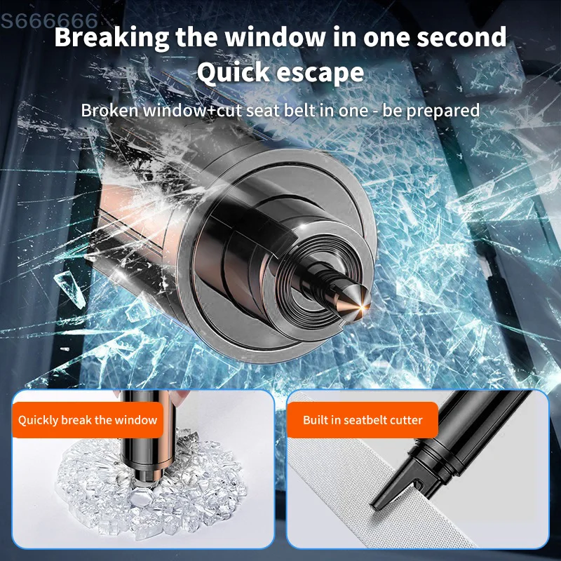 Safety Hammer Car Window Breaker Keychain Emergency Escape Tool Auto Safety Seatbelt Cutter Life Hammer Break Glasses Cut Belt.
