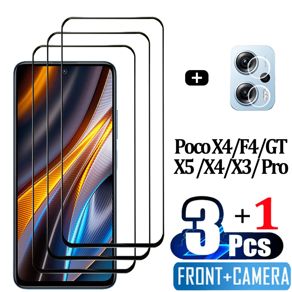 

Pelicula, Front Tempered Glass For Poco X4 GT F4 Pro Screen Protectors Xiaomi Poco F5 X5 Pro 5G cristal templado Poco F3 X3 M5 M5S M3 M4 Pro protector pantalla Pocco X4GT verre trempé Poco F5 Pro NFC Camera Lens Film