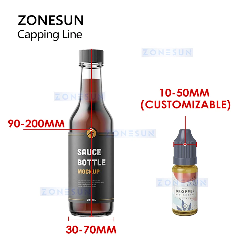 ZONESUN Pneumatic Screwing Capping Machine Custom Beverage Cosmetics Bottle Capper Packaging Small Automatic Production ZS-XGC1 2