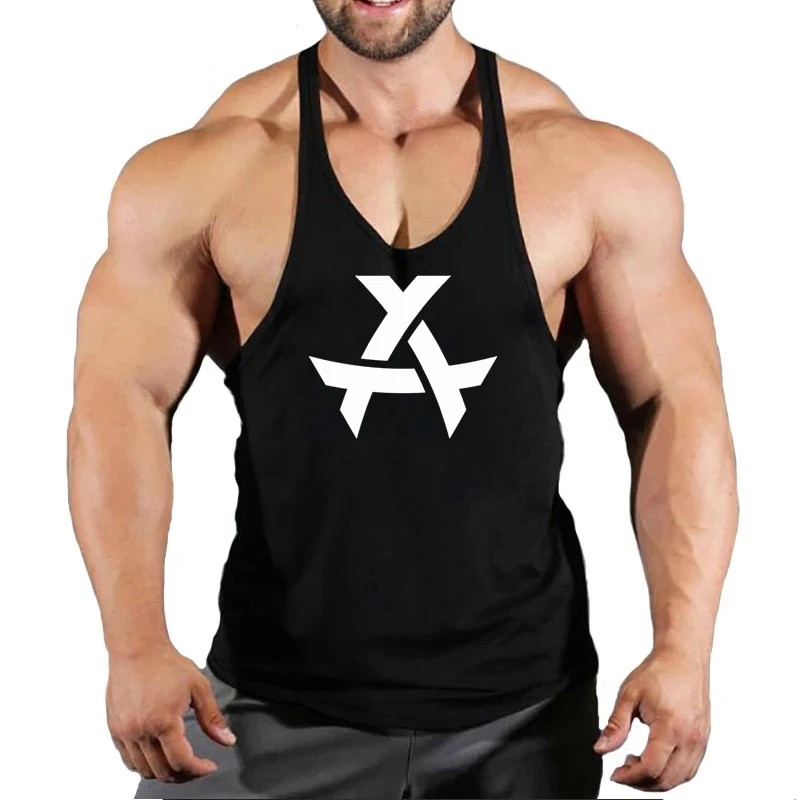 

2024 New Bodybuilding Brand Jogger Gym Singlet Training Bodybuilding Tank Top Vest Shirt Sleeveless Fitness Cotton Shirt For Men