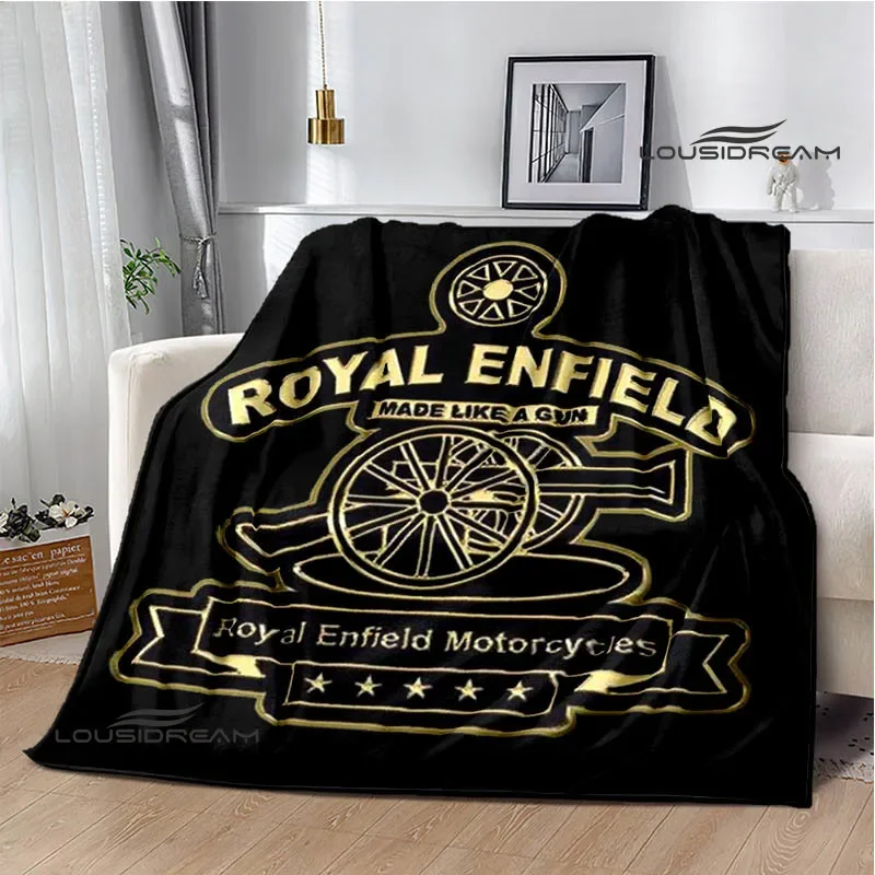 

R-ROYAL ENFIELD motorcycle logo Printed Blanket Warm Blanket Flannel Soft Comfortable Blanket Home Travel Blanket Birthday Gift