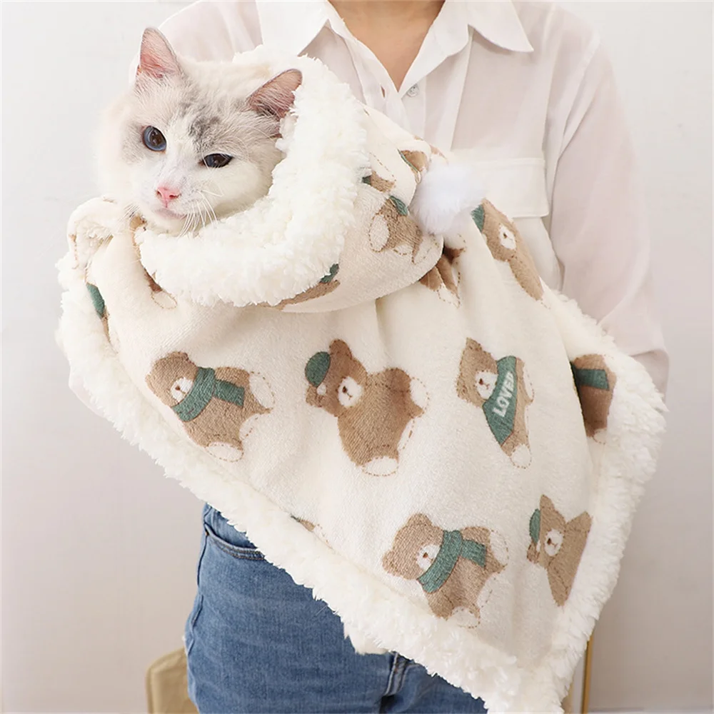 Sphynx Cat Sleeping Bag Cloak Winter Warm Pet Mat Blanket for Cats