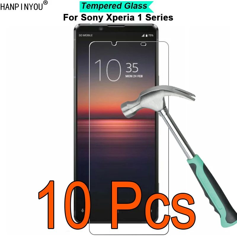 

10 шт./партия для Sony Xperia 1 V IV II III твердость 9H 2.5D ультратонкое Закаленное стекло пленка защита для экрана