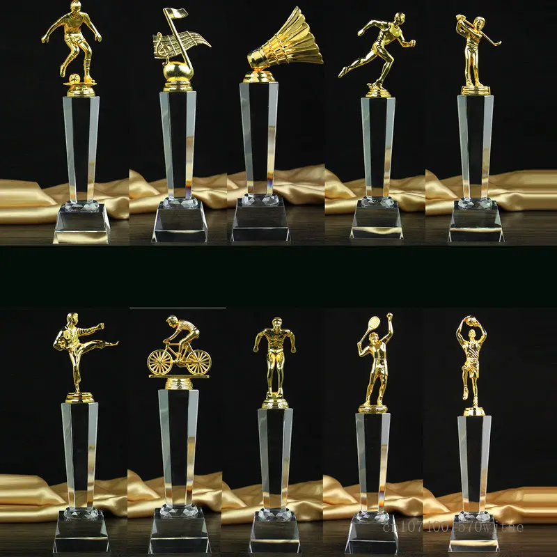 

Customized Metal Figure Sculpture, Crystal Trophy, Bicycle Long Jump Music, Golf, Badminton, Competition, Souvenirs, Sport Award