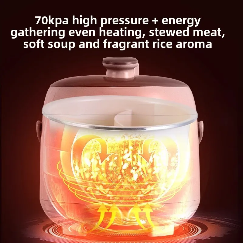 220V/Electric pressure cooker Yuanyang bile household double bile small intelligent 2L automatic multi-functional rice cooker 5