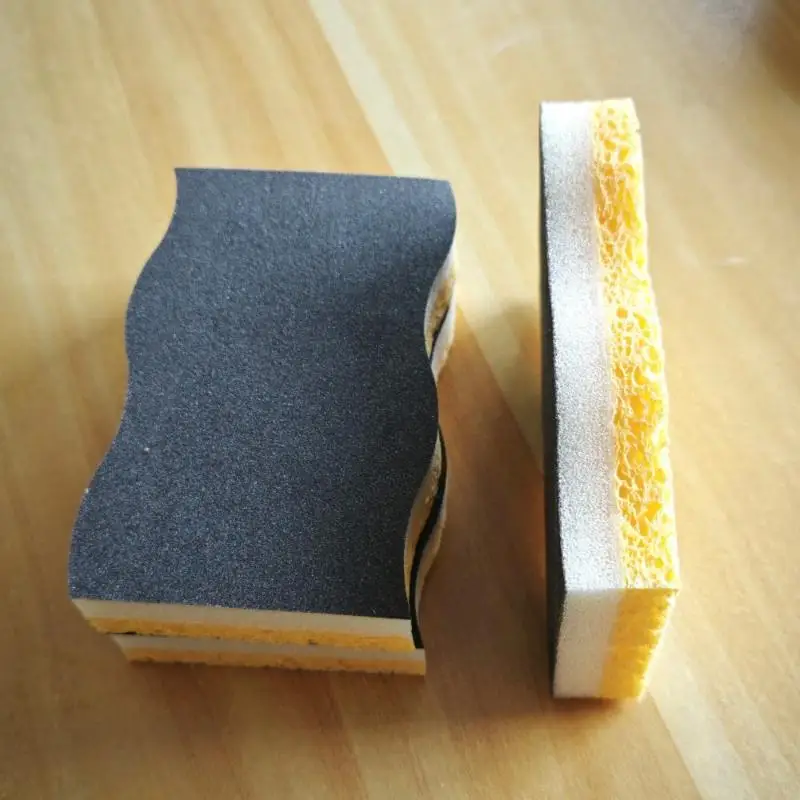 2/6/12Pcs Wood Pulp Cotton Cleaning Sponge Double Sided Dish Washing Scrubber Pad Eco-Friendly Scrubbing Sponge for Kitchen