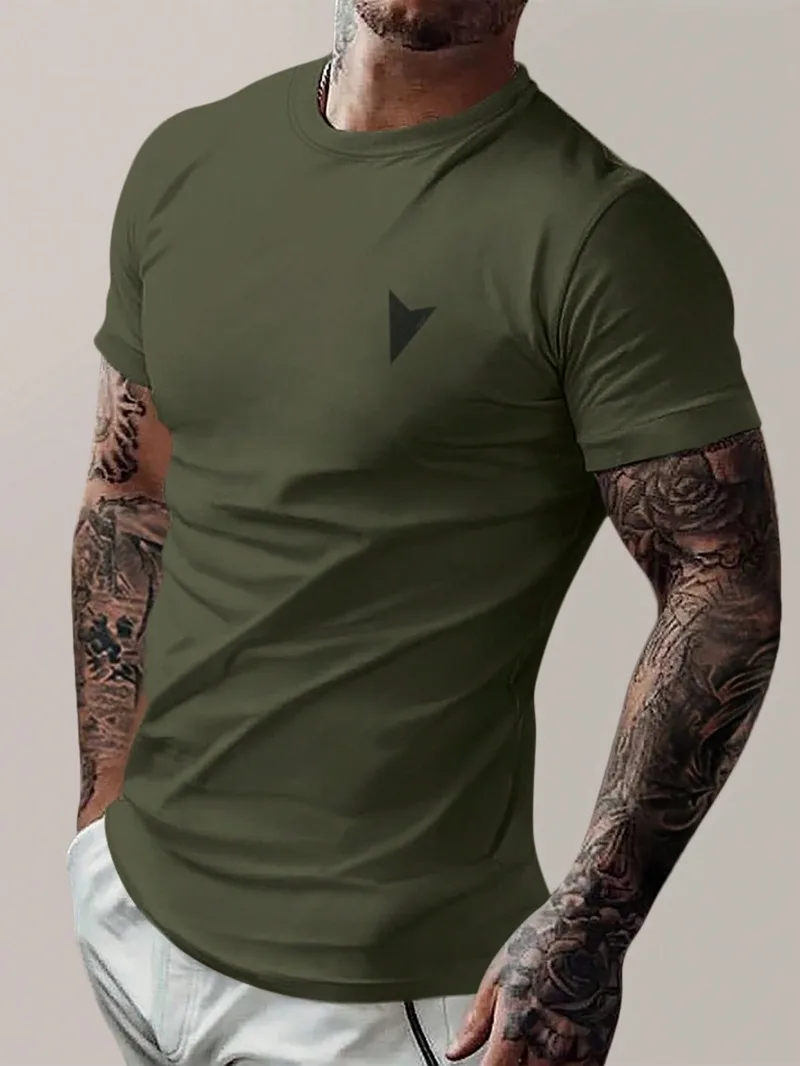 

Men's Summer T-shirt Arrow Graphic Print Short Sleeve Casual Comfort New Men's Top Tee