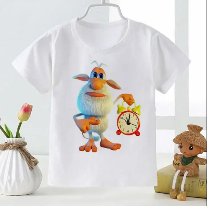 Cartoon Funny  Baby Clothes Pattern T-shirt Boys And Girls Soft White T Shirt Toddler Summer Fashion New Style Top Kids T Shirt 3