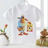 Cartoon Funny  Baby Clothes Pattern T-shirt Boys And Girls Soft White T Shirt Toddler Summer Fashion New Style Top Kids T Shirt 3
