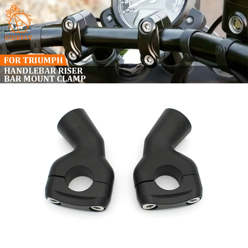 

Motorcycle Accessories Handlebar Bar Riser Clamps Adapter for Triumph Bobber T100 T120 Speed Twin Black Raise the handlebars