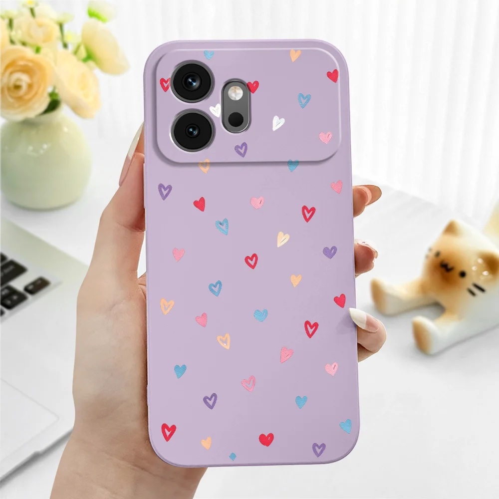 Chic Dotted Heart Silicone Soft Phone Case